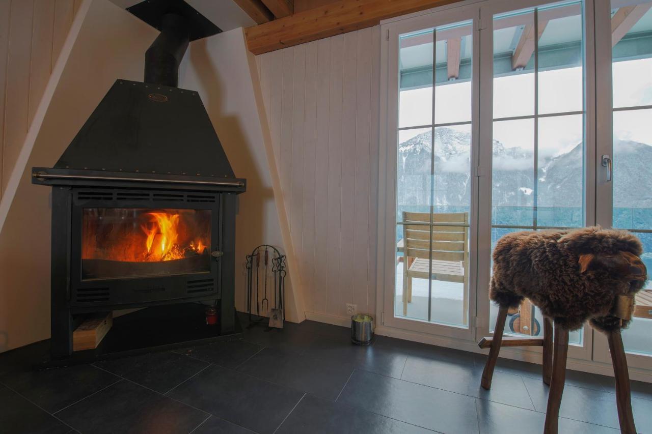 Exklusives Chalet Mit Traumhafter See- Und Bergsicht Seelisberg Luaran gambar